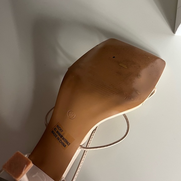 Nude Strappy High Heels - Picture 3 of 3